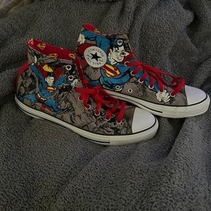 superman high top converse